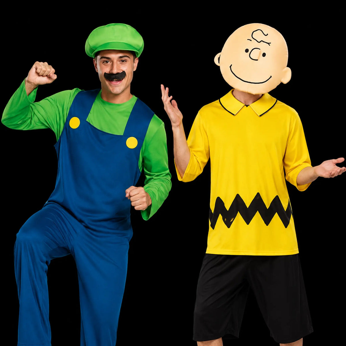 luigi and charlie brown mens costumes 