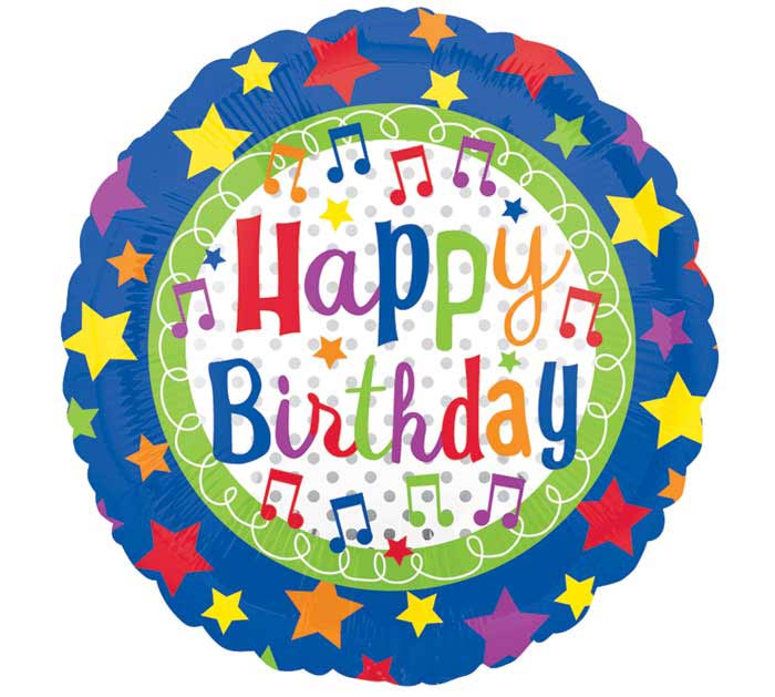 437 17" Happy Birthday Stars Foil
