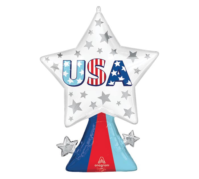 889 32" USA Star Bursts Foil