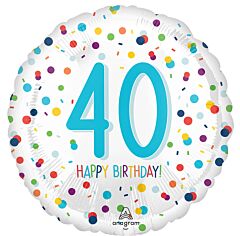 186 17" 40th Birthday Confetti Foil