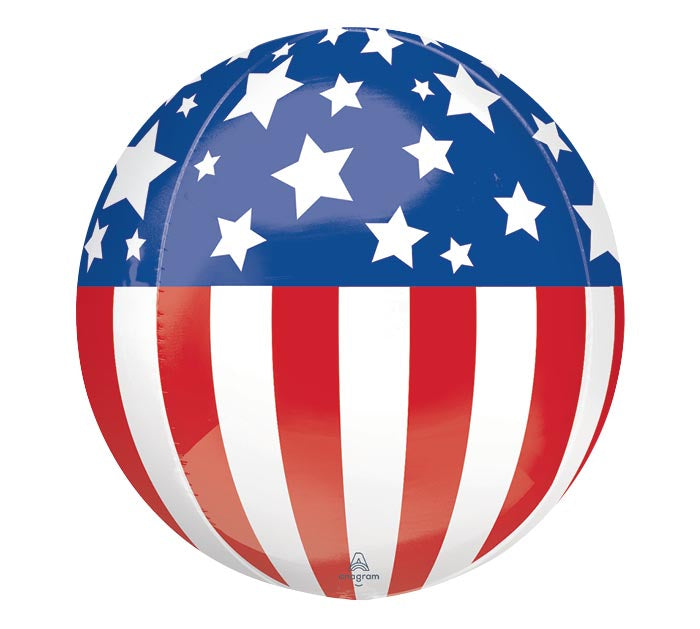 899 16" Patriotic Flag Orbz