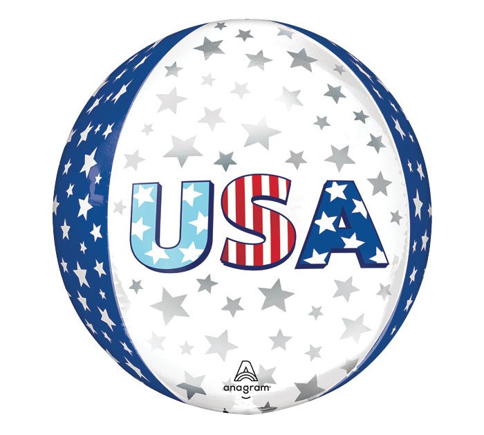 888 16" Patriotic USA Star Orbz