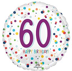 193 17" 60th Birthday Confetti Foil