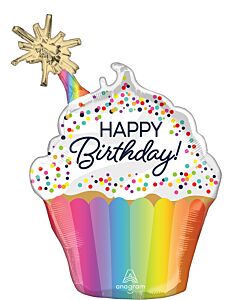 313 31" Confetti Sprinkle Birthday Cupcake Foil