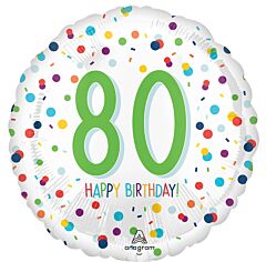 197 17" 80th Birthday Confetti Foil