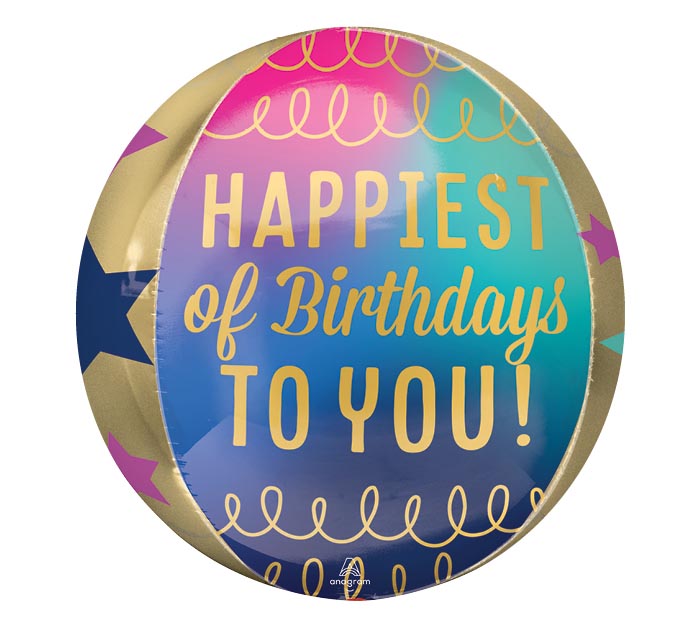 318 16" Happiest Birthdays To You Orbz