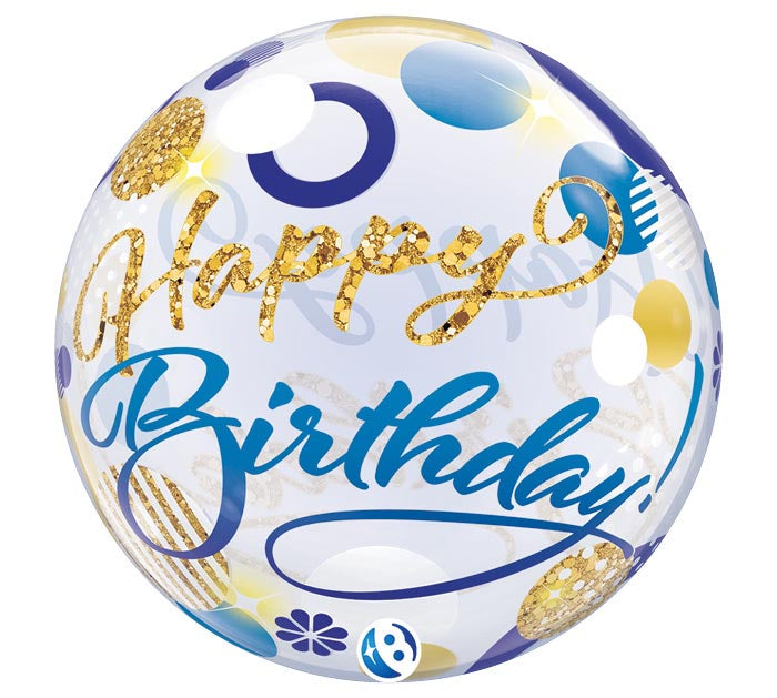 224 22" Birthday Blue Bubble