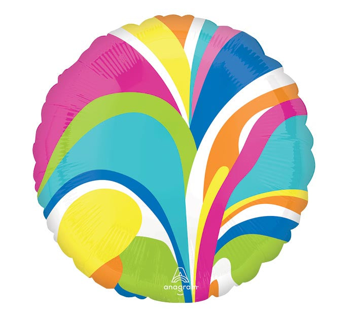 621 17" Vibrant Macro Marble Round