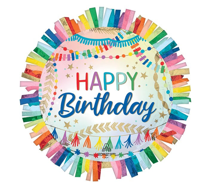 276 24" Birthday Streamers Foil