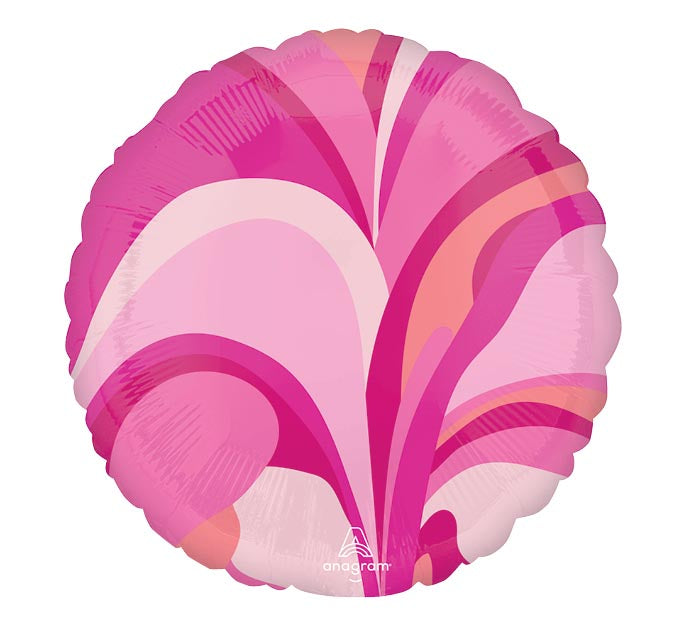 17" Pink Macro Marble Round