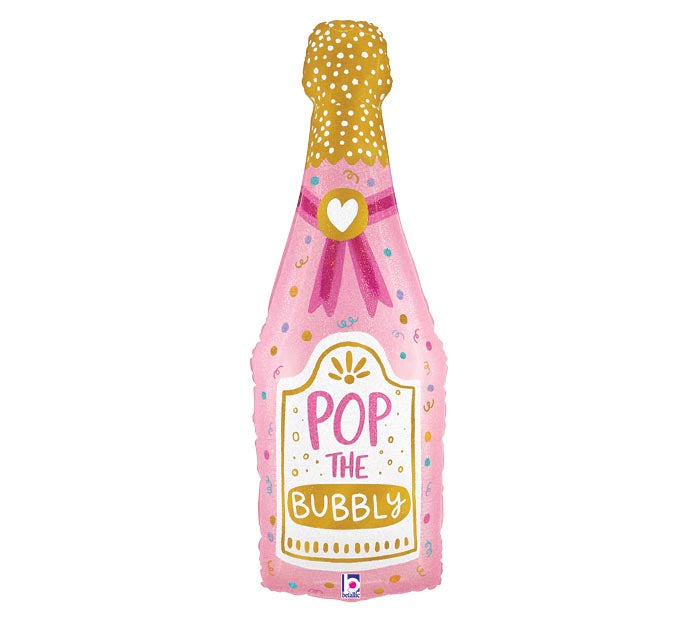 276 37" Pop Bubbly Glitter Bottle Foil