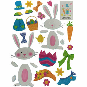 impact innovations HOLIDAY: EASTER Build a Bunny Easter Egg Window Clings 1 pc.