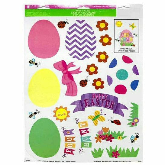 impact innovations HOLIDAY: EASTER Build a Egg Easter Egg Window Clings 1 pc.