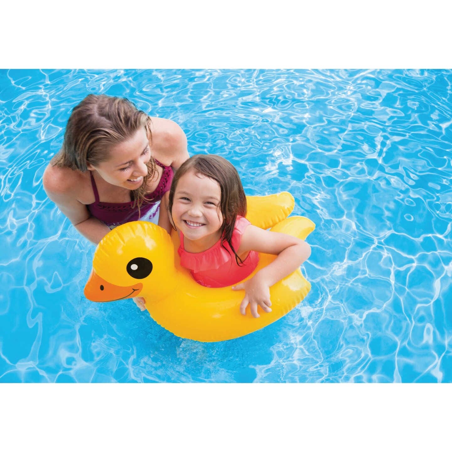 Intex LUAU Duck Kids Animal Split Ring Pool Float