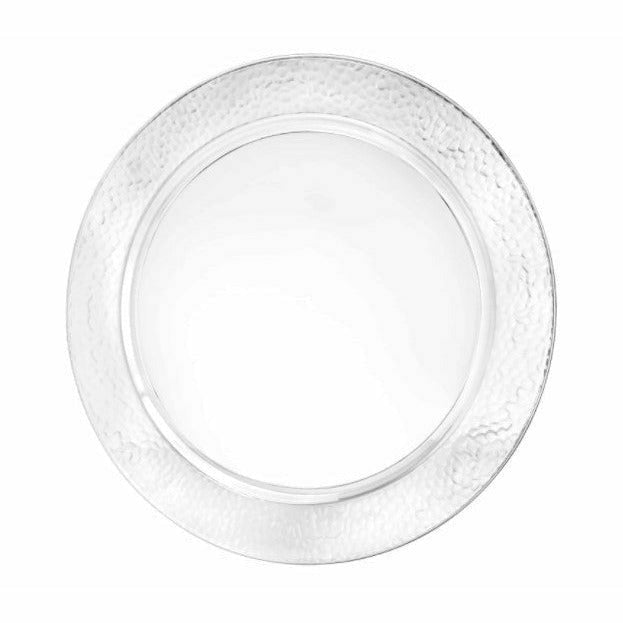 KingZak Industries, Inc. BASIC Pebbled Round Tray - Clear - 13.5"