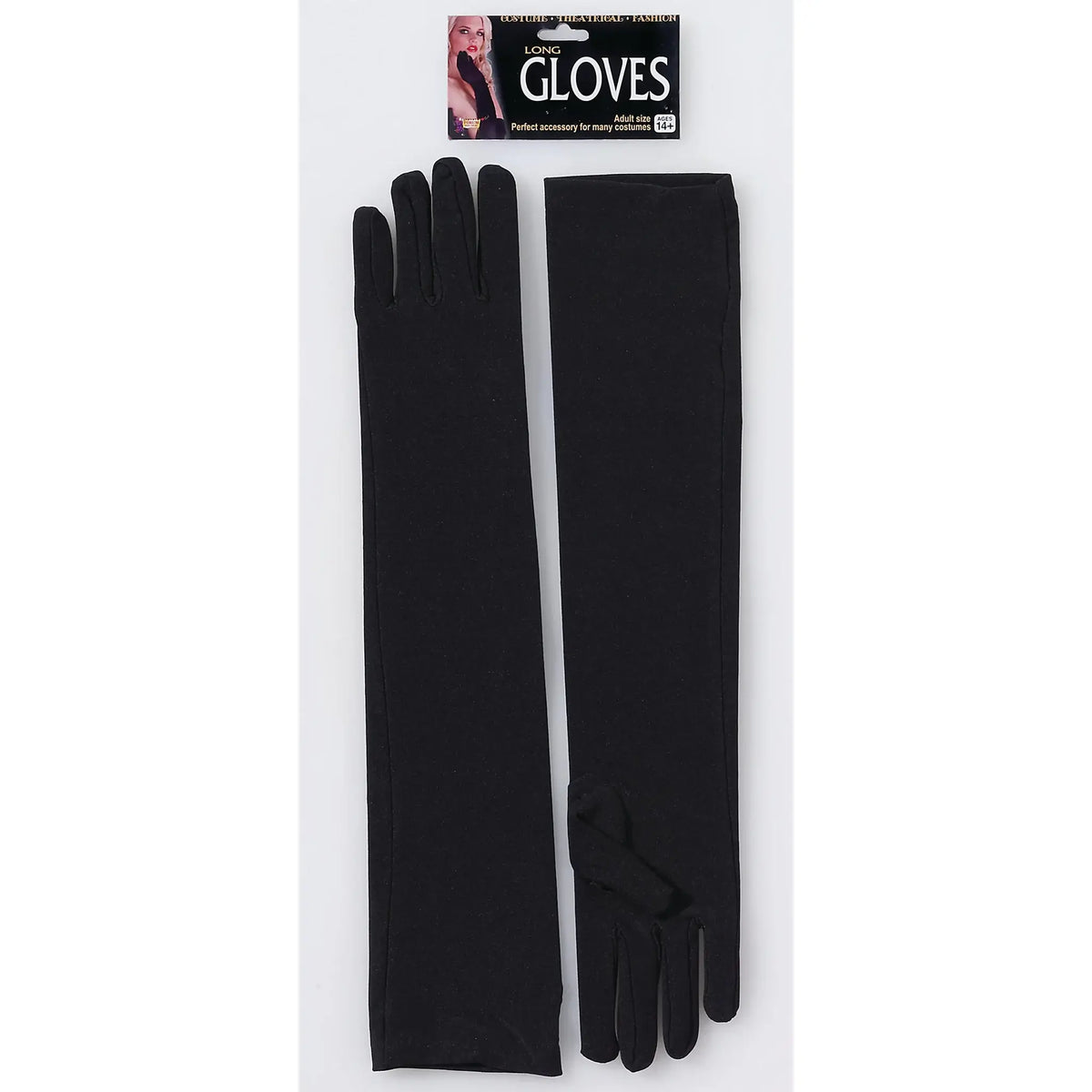 Long Nylon Gloves Black