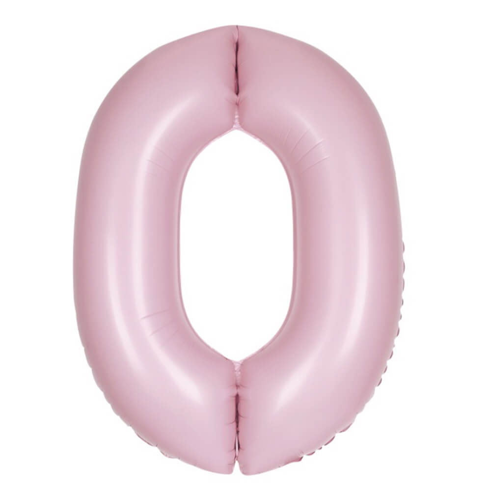 34&quot; Giant Foil Pastel Pink Number Balloon 0