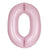 34" Giant Foil Pastel Pink Number Balloon 0
