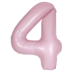 34" Giant Foil Pastel Pink Number Balloon 4