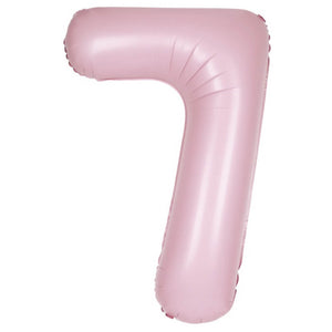 34" Giant Foil Pastel Pink Number Balloon 7