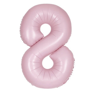 34" Giant Foil Pastel Pink Number Balloon 8