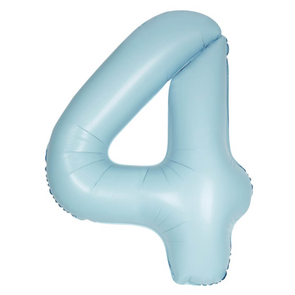 34" Giant Foil Pastel Blue Number Balloon 4