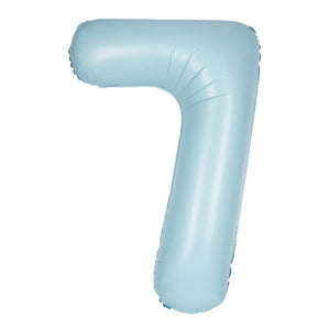 34" Giant Foil Pastel Blue Number Balloon 7