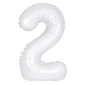 34" Giant Foil White Number Balloon 2