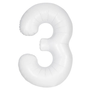 34" Giant Foil White Number Balloon 3
