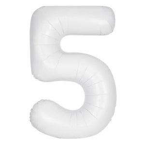 34" Giant Foil White Number Balloon 5