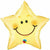 Mayflower Distributing BALLOONS 010 20" Smiley Face Star Foil