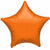 Mayflower Distributing BALLOONS 012 19" Orange Metallic Star Foil