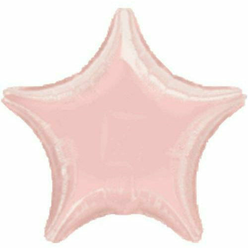 Mayflower Distributing BALLOONS 013 19" Pearl Pink Metallic Star Foil