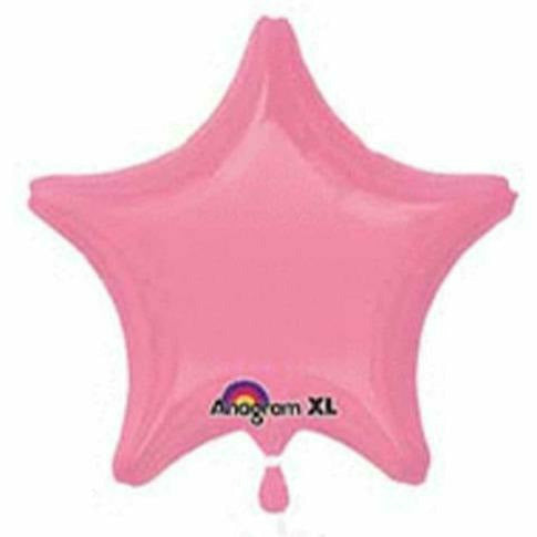 Mayflower Distributing BALLOONS 014 19" Bright Bubblegum Pink Star Foil