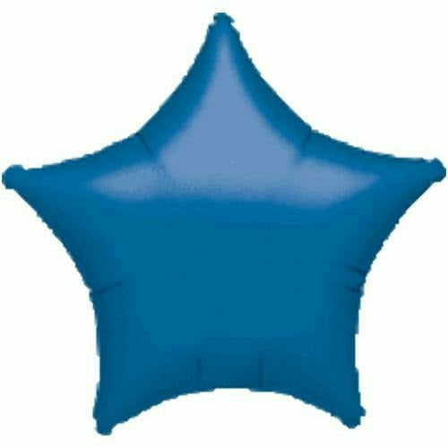 Mayflower Distributing BALLOONS 018 19&quot; Blue Metallic Star Foil