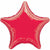 Mayflower Distributing BALLOONS 019 19" Red Metallic Star Foil