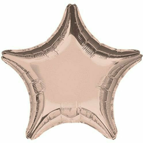 Mayflower Distributing BALLOONS 022 19&quot; Rose Gold Star Foil