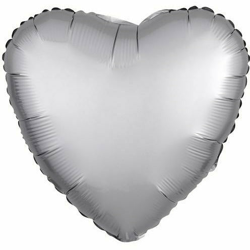 Mayflower Distributing BALLOONS 026 17" Platinum Heart Foil