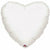 Mayflower Distributing BALLOONS 035 17" White Metallic Heart Foil