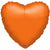 Mayflower Distributing BALLOONS 036 17" Orange Metallic Heart Foil