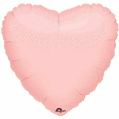Mayflower Distributing BALLOONS 037 17" Pastel Pink Heart Foil