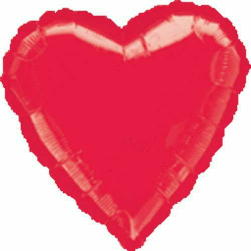 Mayflower Distributing BALLOONS 039 17" Red Metallic Heart Foil
