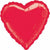 Mayflower Distributing BALLOONS 039 17" Red Metallic Heart Foil