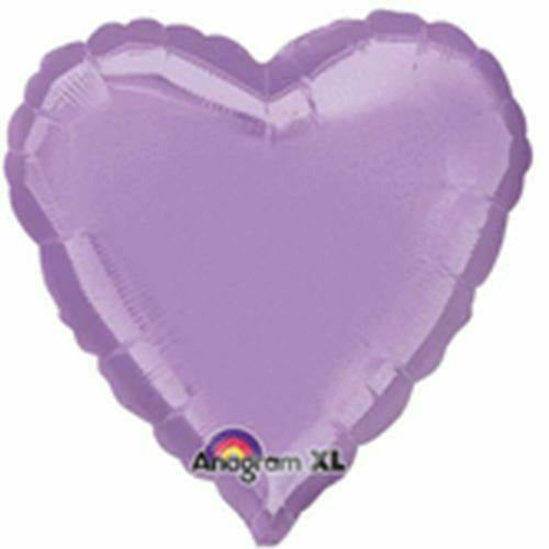 Mayflower Distributing BALLOONS 040 17" Lavender Pearl Heart Foil