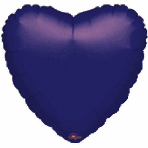 Mayflower Distributing BALLOONS 041 17" Purple Metallic Heart Foil