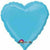 Mayflower Distributing BALLOONS 042 17" Caribbean Blue Heart Foil