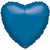 Mayflower Distributing BALLOONS 043 17" Blue Metallic Heart Foil