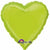 Mayflower Distributing BALLOONS 044 17" Kiwi Green Heart Foil