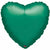 Mayflower Distributing BALLOONS 045 17" Green Metallic Heart Foil