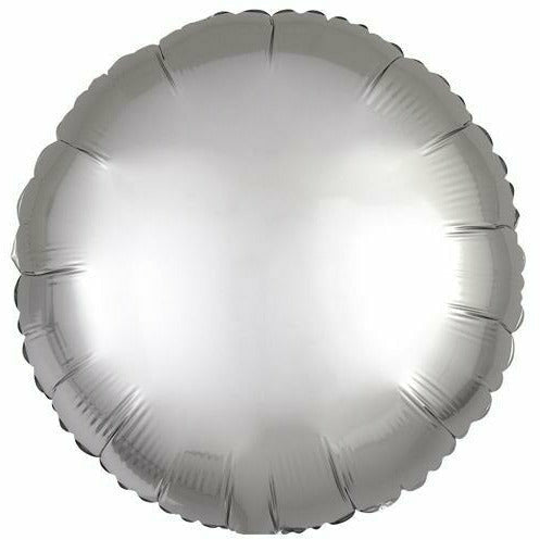 Mayflower Distributing BALLOONS 050 17&quot; Platinum  Circle Foil